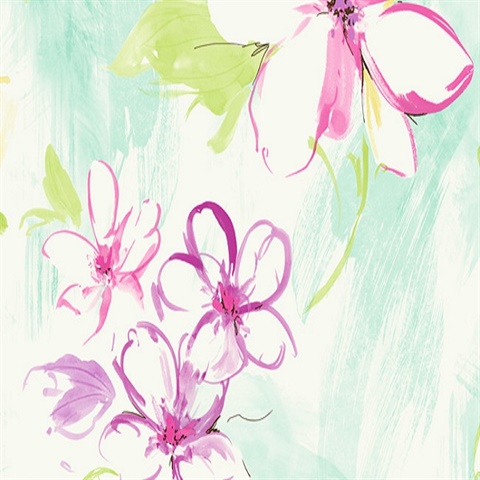 Purple and Blue Monet Floral