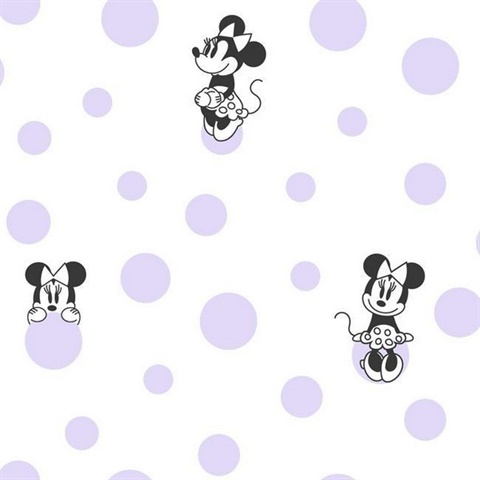Purple Disney Minnie Mouse Dots Wallpaper