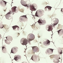 Purple Eucalyptus Floral Trail Wallpaper