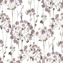 Purple Flourish Watercolor Ikat Floral Wallpaper