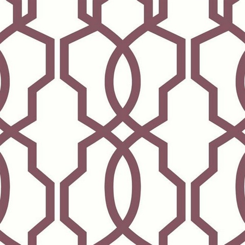 Purple Hourglass Trellis Geometric Wallpaper