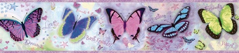 Purple Kingston Purple Bff Butterflies Toss Border