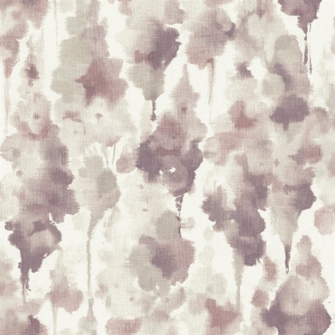 Purple Mirage Watercolor Ikat Wallpaper