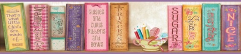 Purple Vivi Purple Sugar And Spice Bookshelf Border