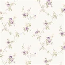 Purple Wedding Petite Floral Trail Wallpaper