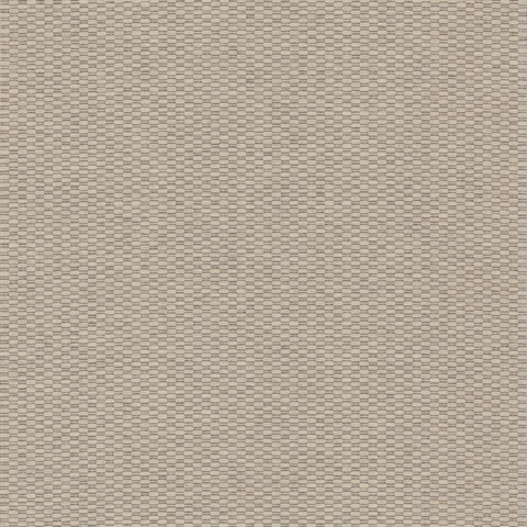 Putty Checkerboard Natural Weave Texture Wallpaper