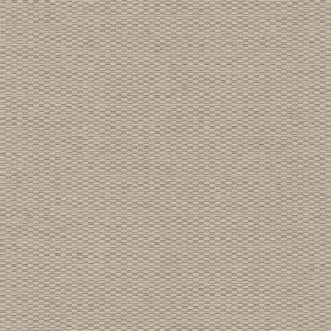 Putty Checkerboard Natural Weave Texture Wallpaper