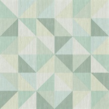 Puzzle Green Geometric Wallpaper