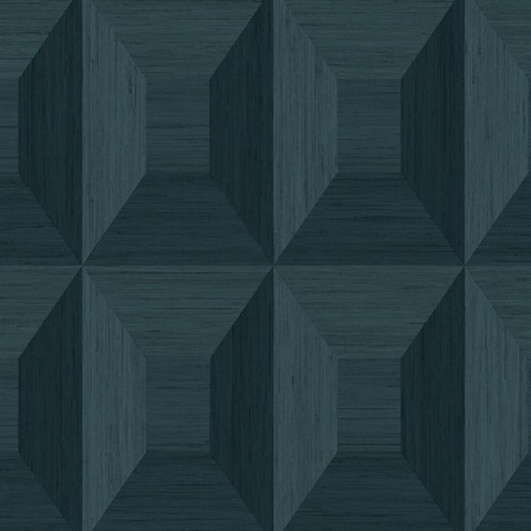 Quadrant Geo Geometric Denim Blue Peel and Stick Wallpaper
