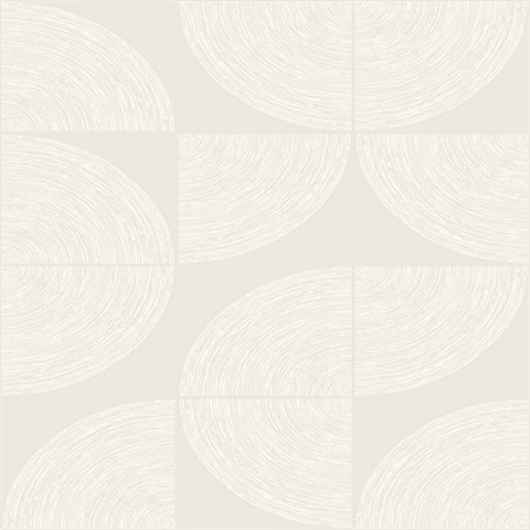 Quarter Circles Mono Gypsum Wallpaper