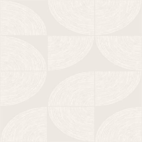 Quarter Circles Mono Gypsum Wallpaper