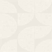 Quarter Circles Mono Gypsum Wallpaper
