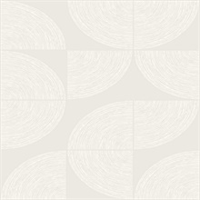 Quarter Circles Mono Gypsum Wallpaper