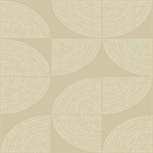 Quarter Circles Mono Metallic Camel Wallpaper