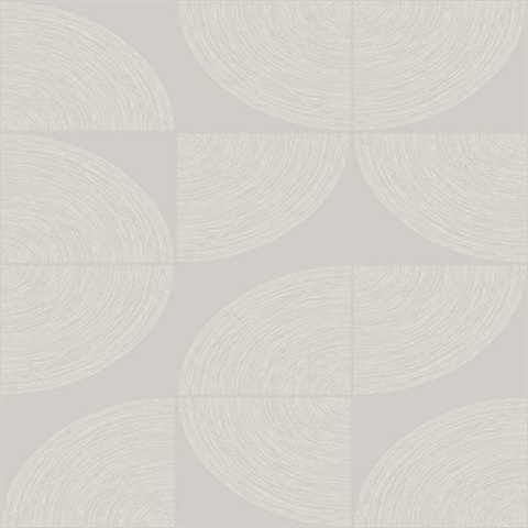 Quarter Circles Mono Metallic Cloud Wallpaper