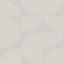 Quarter Circles Mono Metallic Cloud Wallpaper