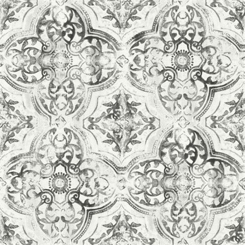 Quartet White and Black Wallpaper