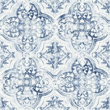 Quartet White and Blue Wallpaper