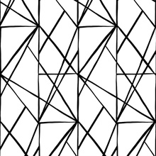 Quartz Geo Geometric Black & White Peel and Stick Wallpaper