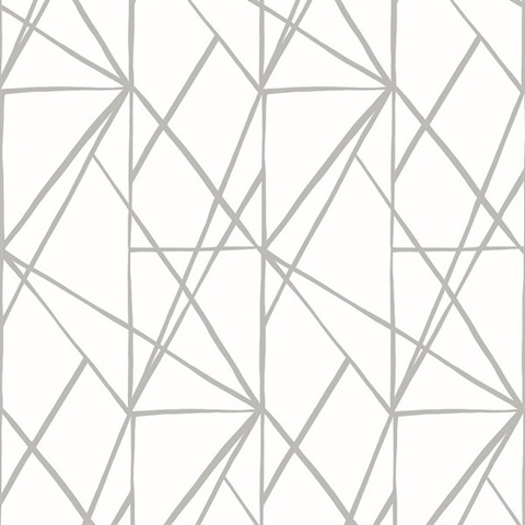 Quartz Geo Geometric Harbor Grey Peel and Stick Wallpaper