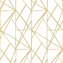 Quartz Geo Geometric Metallic Gold Peel and Stick Wallpaper