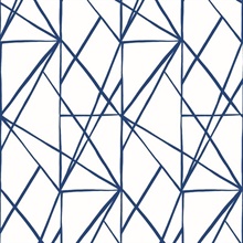 Quartz Geo Geometric Navy Blue Peel and Stick Wallpaper