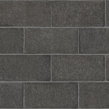Queensborough Metallic Black Stone Wallpaper