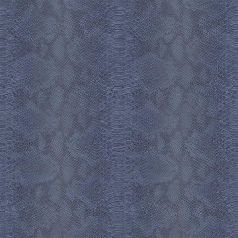Queensbridge 27 Dark Blue Snakeskin Wallpaper
