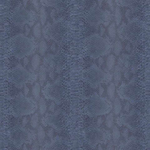 Queensbridge 27 Dark Blue Snakeskin Wallpaper