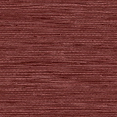 Queenscroft 27 Cardinal Faux Grasscloth Wallpaper