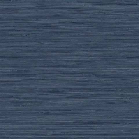 Queenscroft 27 Cayman Blue Faux Grasscloth Wallpaper