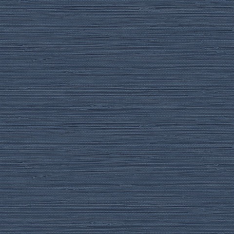 Queenscroft 27 Cayman Blue Faux Grasscloth Wallpaper