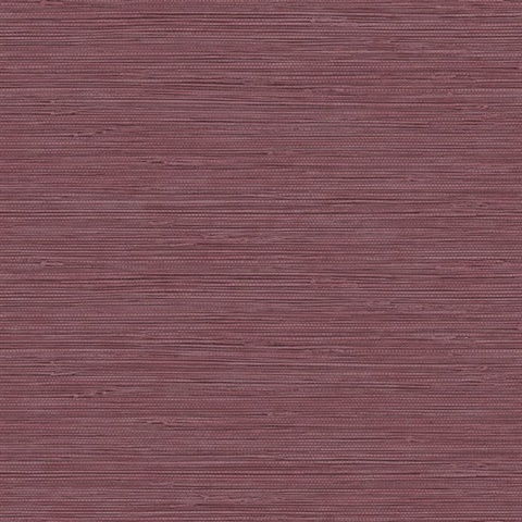 Queenscroft 27 Wine Faux Grasscloth Wallpaper