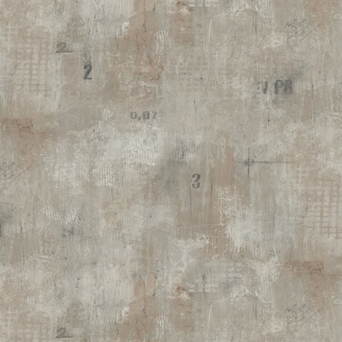 Queensdale Brown Unfinished Cement Wallpaper