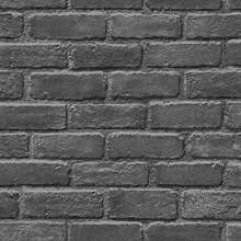 Queensferry Metallic Black Brick Wallpaper