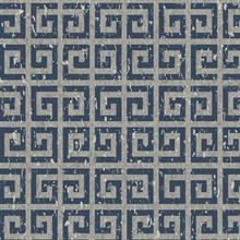 Queensmere on Cork Dark Blue Wallpaper