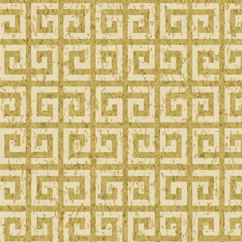 Queensmere on Cork Gold Wallpaper