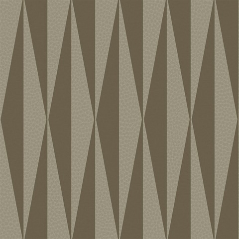 Queensway 27 Carob Geometric on Leather Wallpaper
