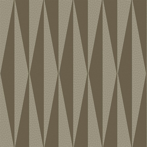 Queensway 27 Carob Geometric on Leather Wallpaper