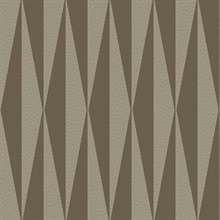 Queensway 27 Carob Geometric on Leather Wallpaper