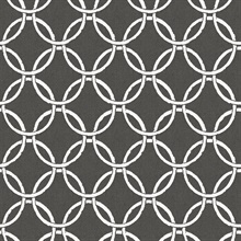 Quelala Black Ring Ogee Wallpaper