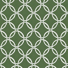 Quelala Green Ring Ogee Wallpaper