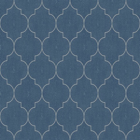 Questex Shagreen Tile Azure Commercial Wallpaper