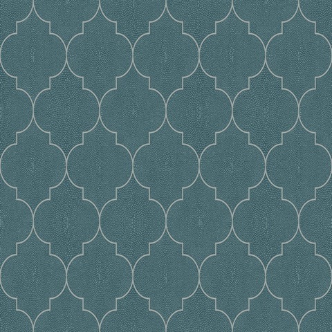 Questex Shagreen Tile Spruce Commercial Wallpaper