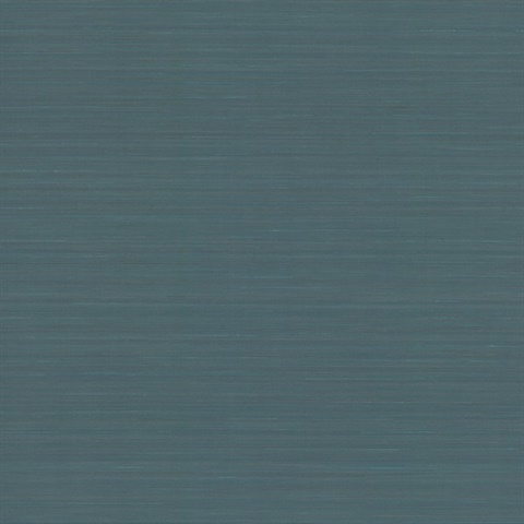 Quiet Vista Indigo Blue Faux Grasscloth Wallpaper