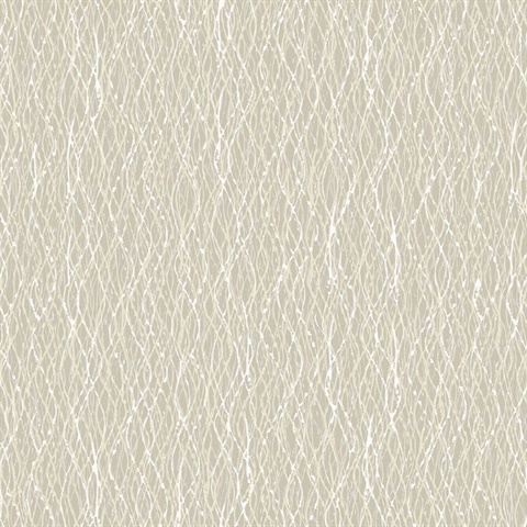 Quinn Beige Twist Wallpaper