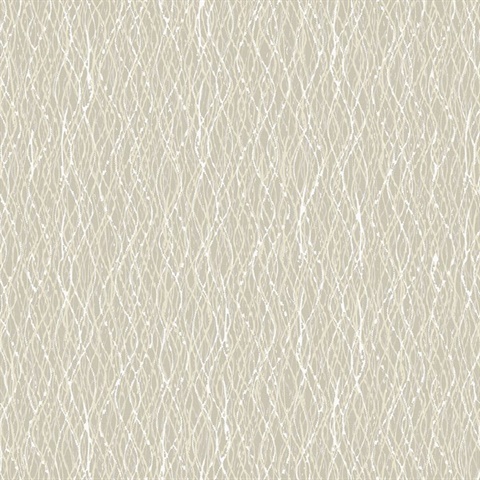 Quinn Beige Twist Wallpaper