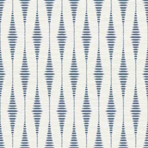 Rabaul Ikat Indigo Wallpaper