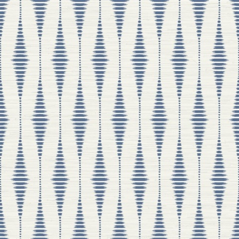 Rabaul Ikat Indigo Wallpaper