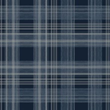 Rad Plaid Denim Blue Peel and Stick Wallpaper